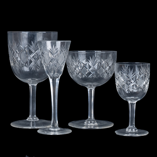 SERVISGLAS, 30 del, kristall, 1900-tal