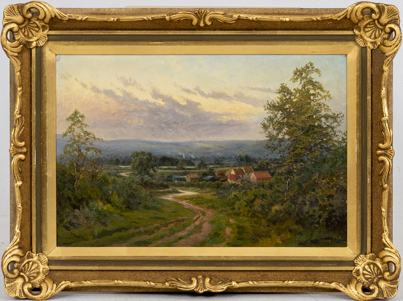 OKÄND KONSTNÄR, olja på duk, otydligt signerad