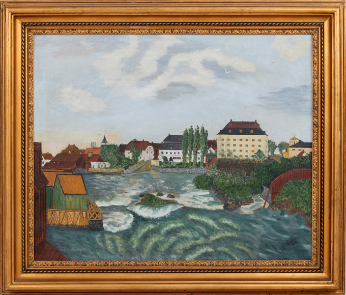 OIDENTIFIERAD KONSTNÄR, olja på duk, signerad och daterad, 1900-tal