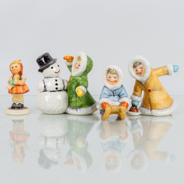 FIGURINER, 4 st, porslin, Goebel, Tyskland, 1900-talets andra hälft