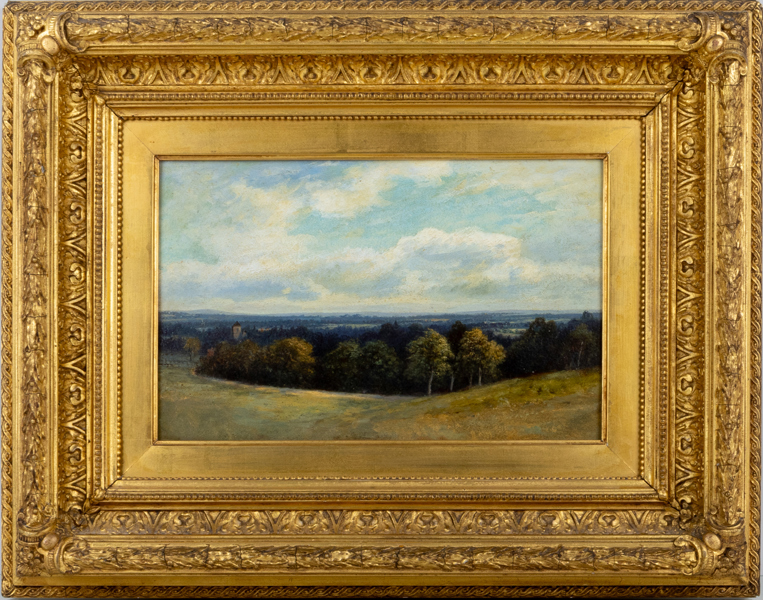 OKÄND KONSTNÄR, olja på pannå, 1800-tal, osignerad