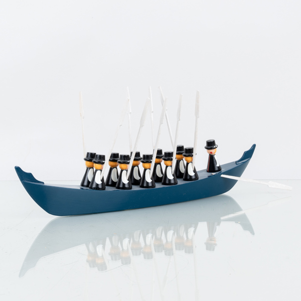  LILLEBROR SÖDERLUND & LISBETH JOBS, skulptur, målat trä, hemslöjden Leksand