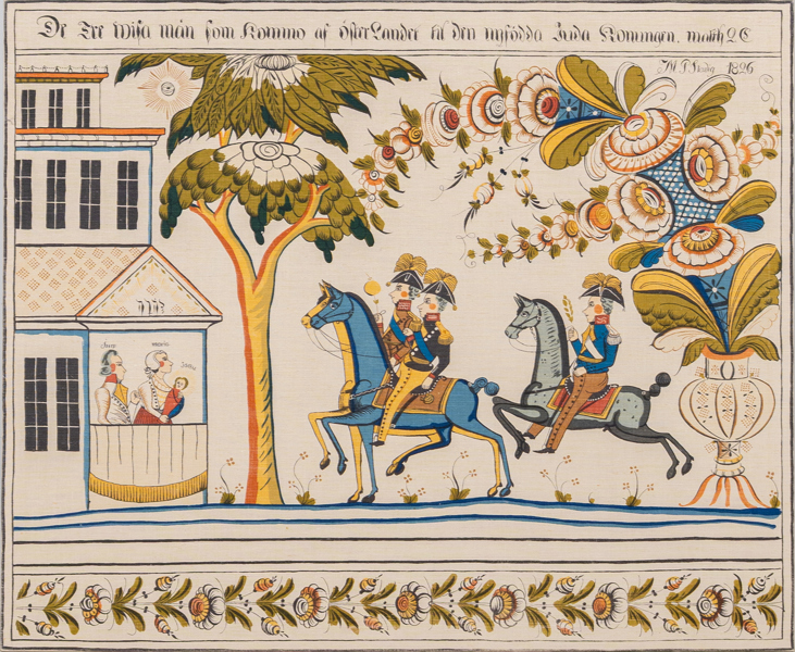 MATS PERSSON STADIG, efter, bonad, handtryck, efter dalamålning, 1900-talets andra hälft