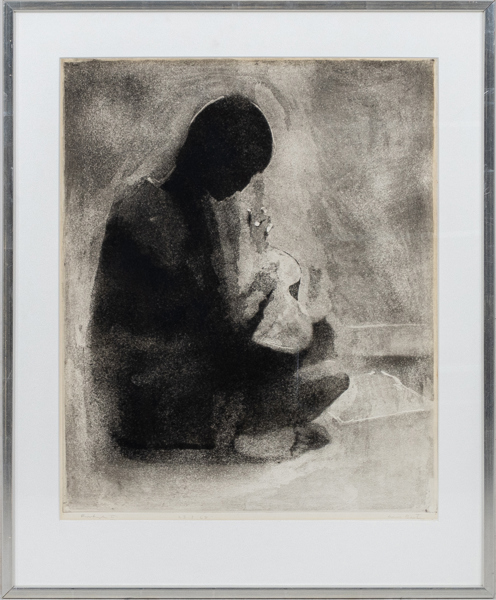 LOUIS BASTIN (1912-1979), färglitografi, signerad