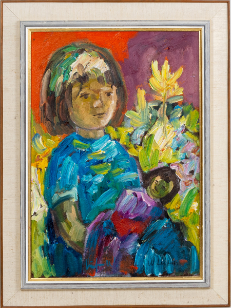 OIDENTIFIERAD KONSTNÄR, olja på duk, otydligt signerad