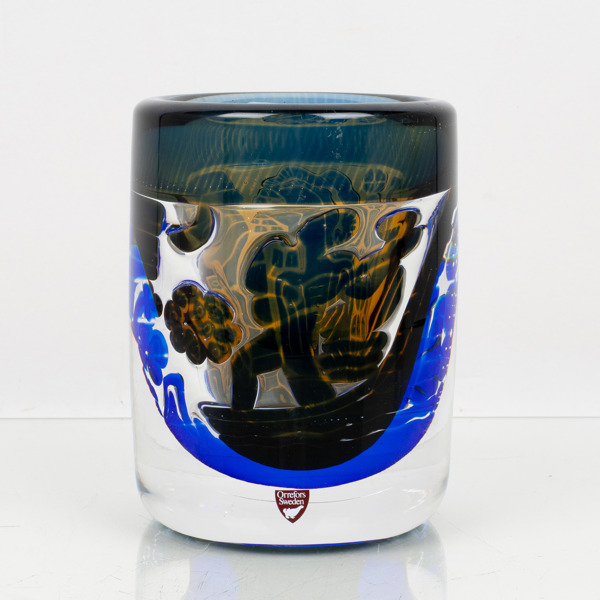 EDVIN ÖHRSTRÖM (1906-1994), vas, glas, "Gondoljären", Orrefors, signerad
