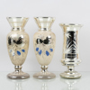 VASER,  3 st, glas, sk fattigmanssilver, 1800-tal