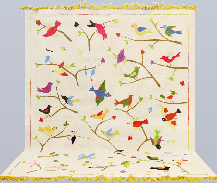 MATTA, Kelim, broderad dekor, ca 239 x 171 cm