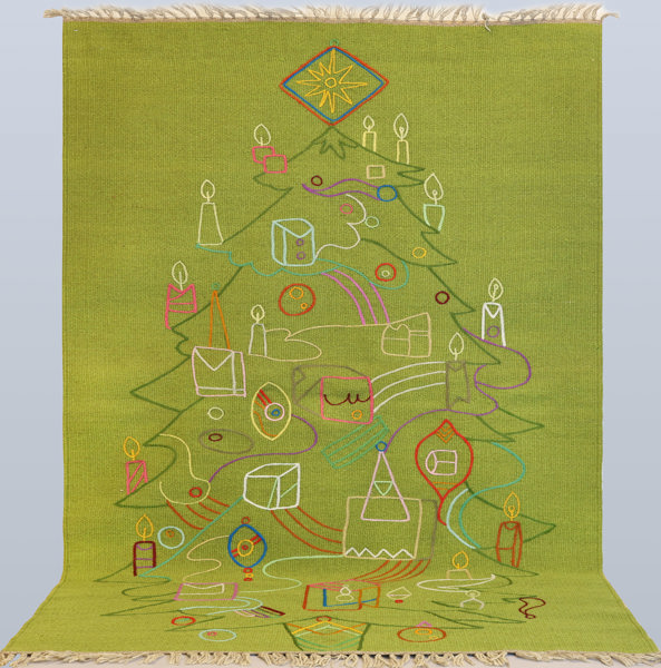 MATTA, Kelim, broderat mönster, ca 184 x 113 cm