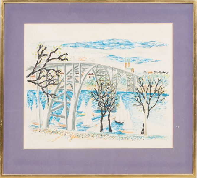 CHARLES SJÖHOLM (född 1933), färglitografi, signerad och daterad 269/295