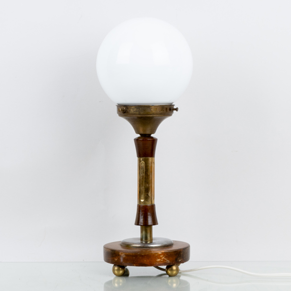 BORDSLAMPA, trä och metall, art déco, 1920-/30-tal