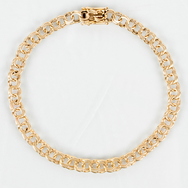 ARMBAND, 18k guld, bismarck, vikt ca 8,4 g