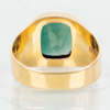 KLACKRING, 18k guld, med grön sten, tot vikt ca 5,8 g