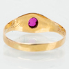RING, 18k guld, med rosa sten, tot vikt ca 1,4 g