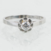 RING, 18k vitguld, med diamant ca 0.16 ct, GFAB, 1984, vikt ca 2 g