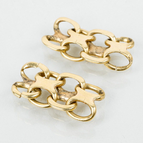 LÄNKDELAR, 2 st, 18k guld, tot vikt ca 2,6 g