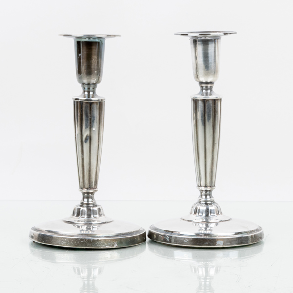 LJUSSTAKAR, 1 par, silver, CG Hallberg, 1957