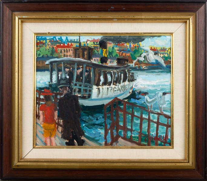 CHARLES SJÖHOLM (född 1933), olja på pannå, signerad