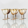 COCKTAILGLAS, 6 st, silver, GAB, 1953, tot vikt ca 360 g