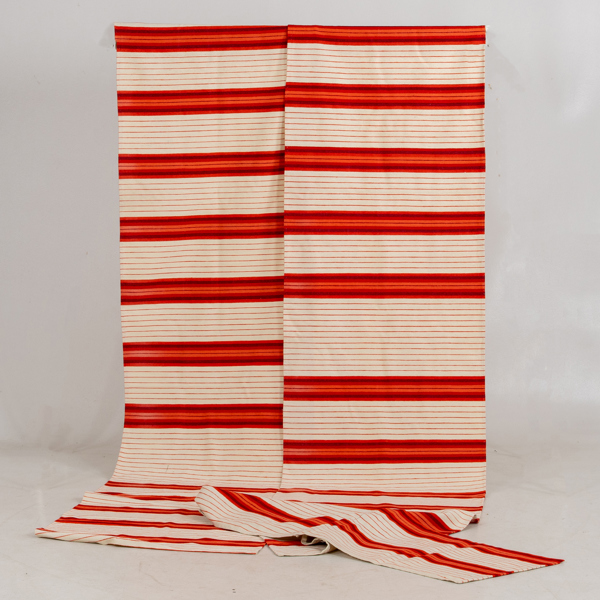 TEXTILER, 3 st, ull, allmoge, 1800-/1900-tal