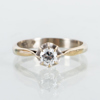 ENSTENSRING, 18k vitguld, med briljantslipad diamant ca 0.22 ct, vikt ca 2,5 g