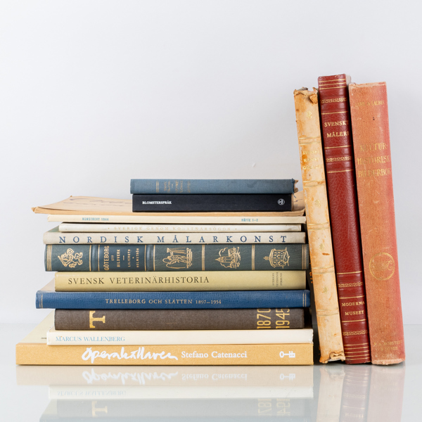BÖCKER, 15 st, konstlitteratur mm, bla Svenskt Måleri, mestadels 1900-talets andra hälft 