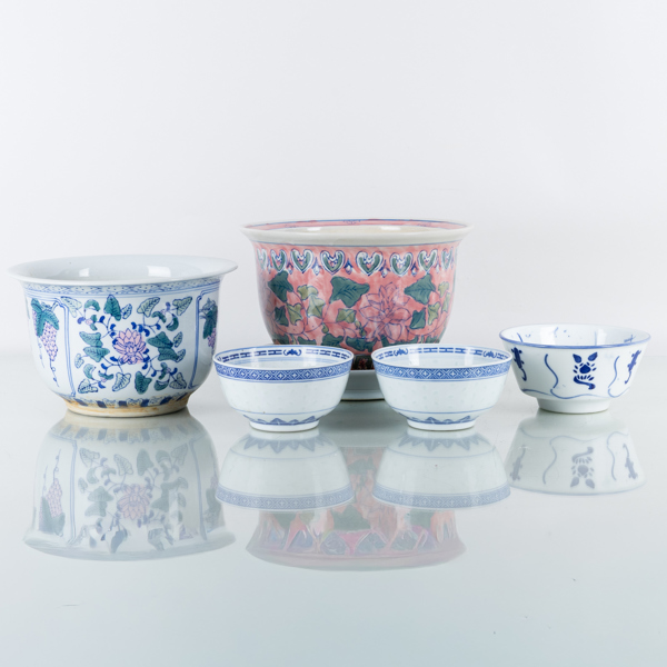 KINESISK KERAMIK, 5 del, 1900-/2000-tal