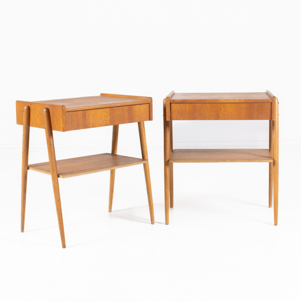 Sängbord, ett par, teak, Carlström & Co, 1950/60-tal