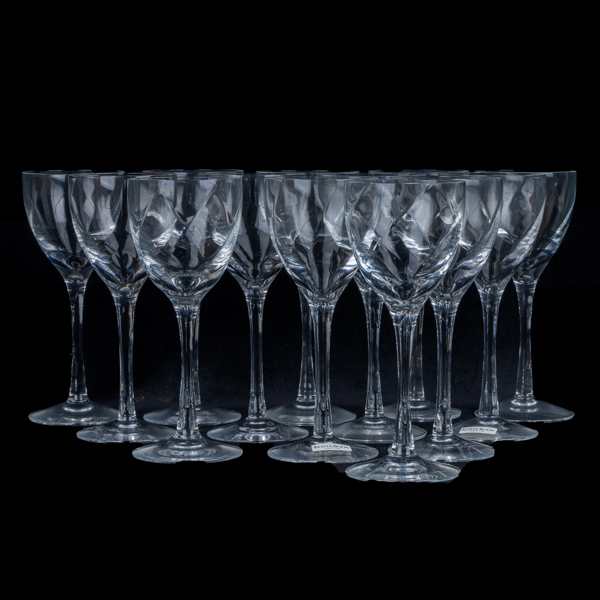 BERTIL VALLIEN, 13 st starkvinsglas, "Chateau", Kosta Boda, 1900-talets andra hälft