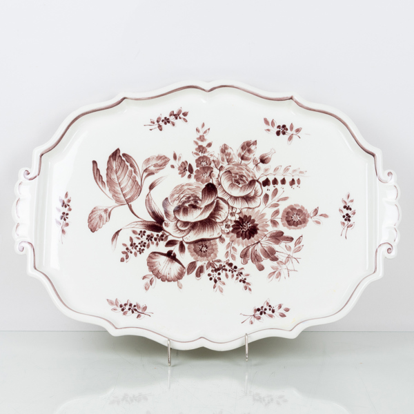 EUGEN TROST, serveringsfat, flintgods, Gefle, signerat och daterat 1956