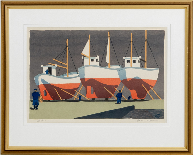 LARS NORRMAN (1915-1979), färglitografi, signerad och numrerad 116/310