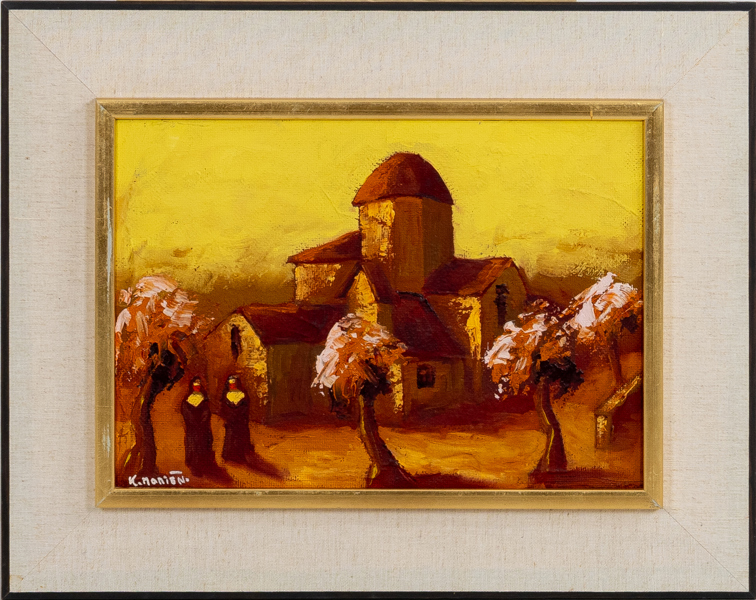 KAI MORTEN-GLUD (1912-1992), olja på pannå, signerad