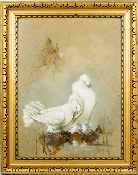 OIDENTIFIERAD KONSTNÄR, olja på pannå, signerad