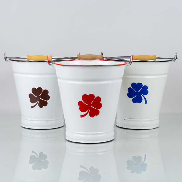 HINKAR, 3 st, emalj, 1900-tal