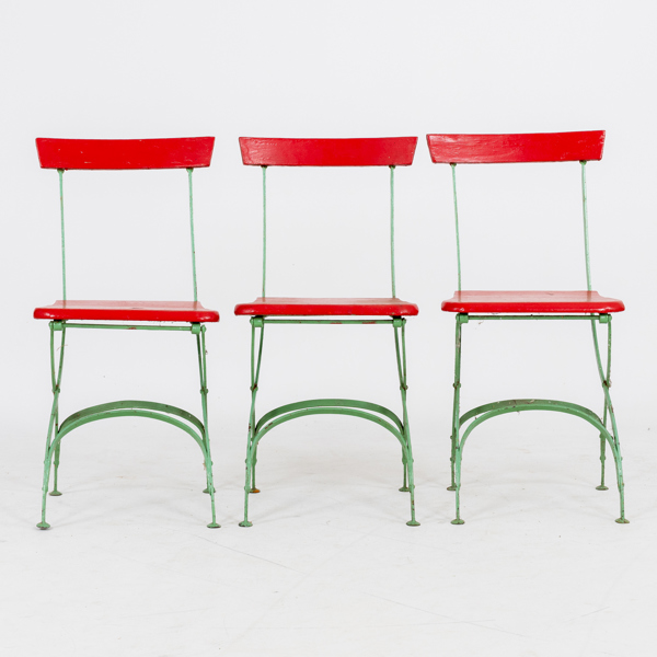 CAFÉSTOLAR, 3 st, sk Bryggeristolar, 1900-talets mitt