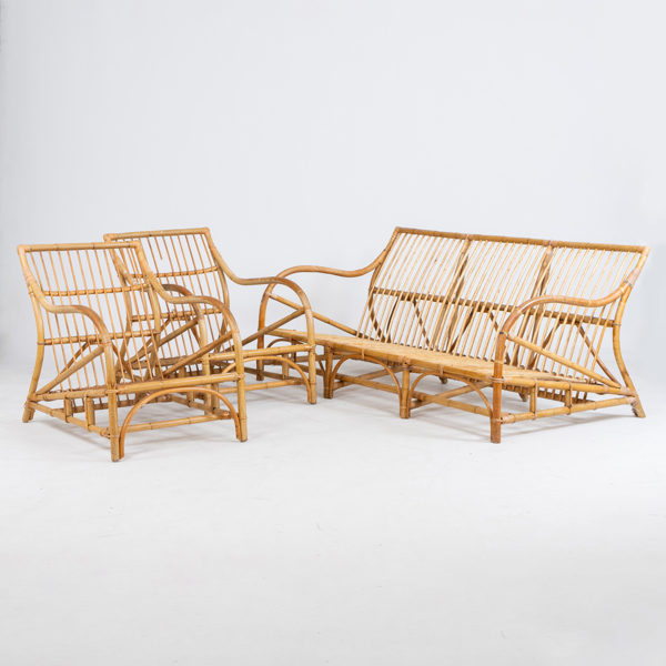 TRÄDGÅRDSMÖBLER, 3 del, bambu och rotting, 1900-talets mitt