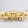 SALONGSMÖBEL, 4 del, gustaviansk stil, 1800-/1900-tal