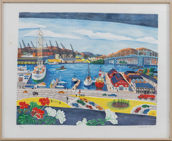 MONA HUSS WALLIN (född 1944), färglitografi, signerad och daterad -77