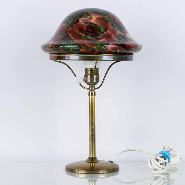 BORDSLAMPA, mässing, sk Strindbergslampa, 1900-talets första hälft