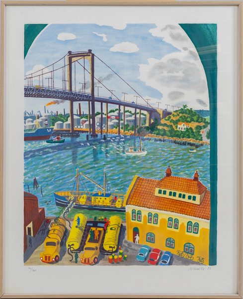 MONA HUSS WALLIN (född 1944), färglitografi, signerad och daterad -77