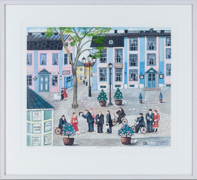 MARION BELIN (1933-2022), handkolorerad litografi, signerad och numrerad 8/20