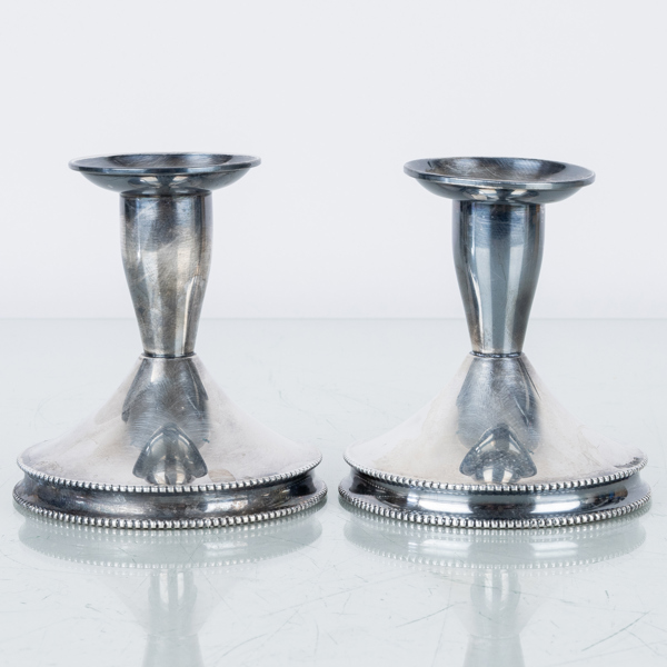 LJUSSTAKAR, 1 par, silver, TESI, Göteborg 1969