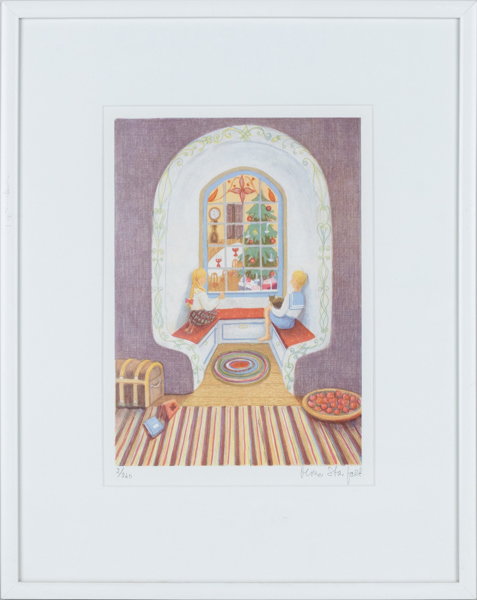 MONA STARFELT (1931-2008), färglitografi, signerad och numrerad 2/260