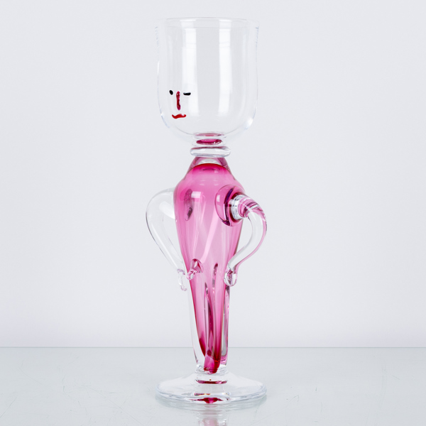 ERIK HÖGLUND, pokalglas, Strömbergshyttan 1991, signerad