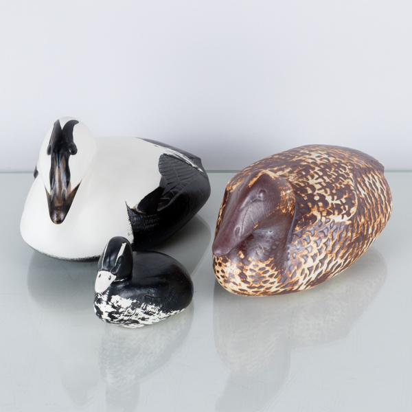 PAUL HOFF, 3 st figuriner, stengods, Gustavsberg