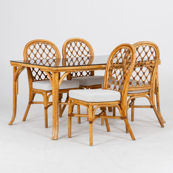 TRÄDGÅRDSMÖBEL, 5 del, bambu och rotting, 1900-talets andra hälft