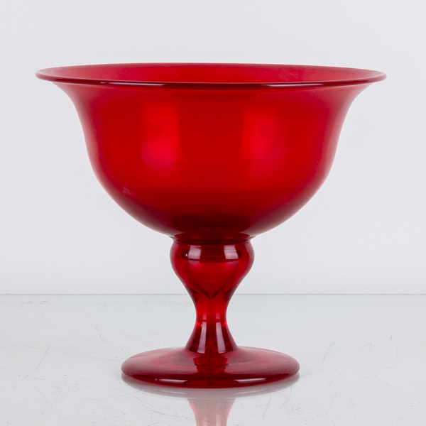 SKÅL PÅ FOT, glas, Reijmyre glasbruk, daterad Reijmyre 1990