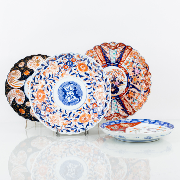 SKÅLFAT, 4 st, porslin, bla Meiji (1868-1912)