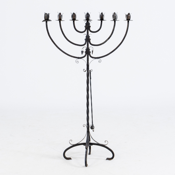 GOLVKANDELABER, smide, 1900-tal 