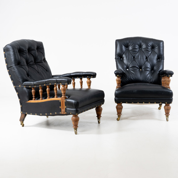 FÅTÖLJER, 1 par, 1800-/1900-tal